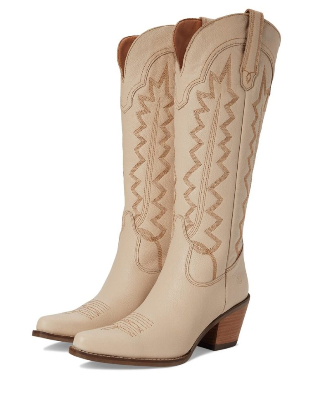 Womens High Cotton Embroidery Snip Toe Casual Boots Knee High Mid Heel 2-3"